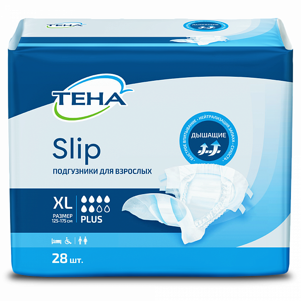 ТЕНА Slip Plus <br>Подгузники для взрослых . '123'