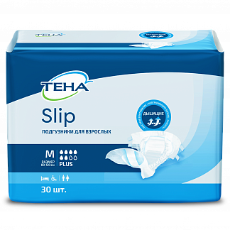 ТЕНА Slip Plus Подгузники для взрослых, M, 30 шт - фото № 1