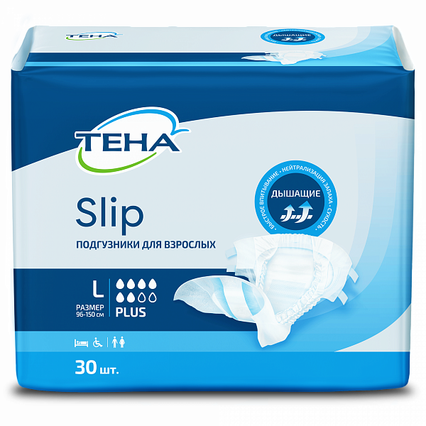 ТЕНА Slip Plus <br>Подгузники для взрослых . '123'