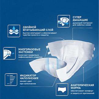 ТЕНА Slip Plus Подгузники для взрослых, XL, 28 шт - фото № 3